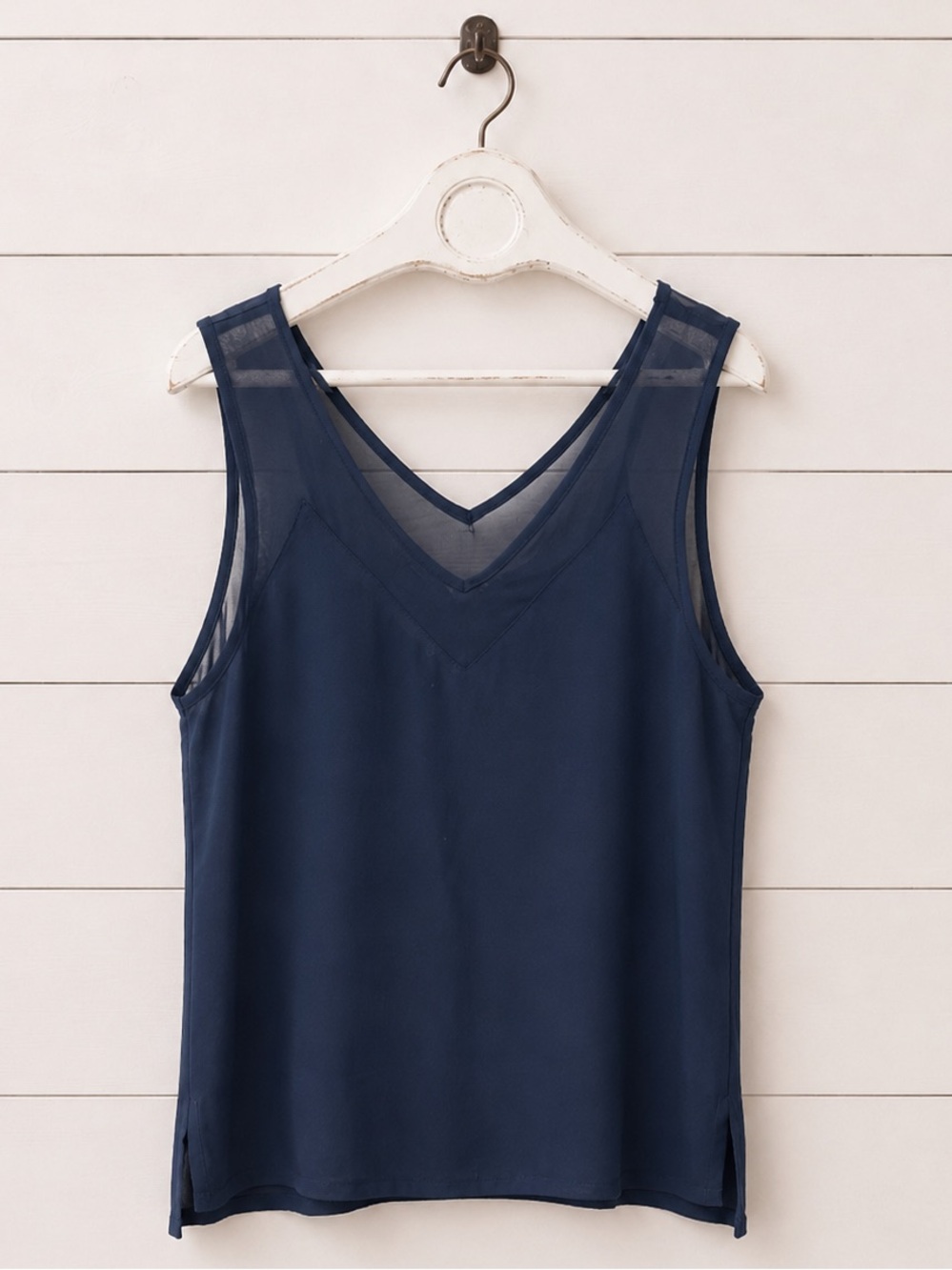 INC V Neck Sleeveless Top